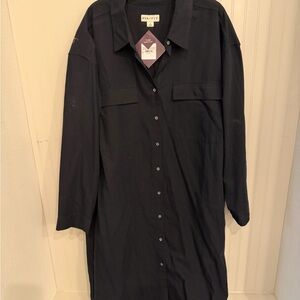 Ava & Viv Charcoal Gray Top